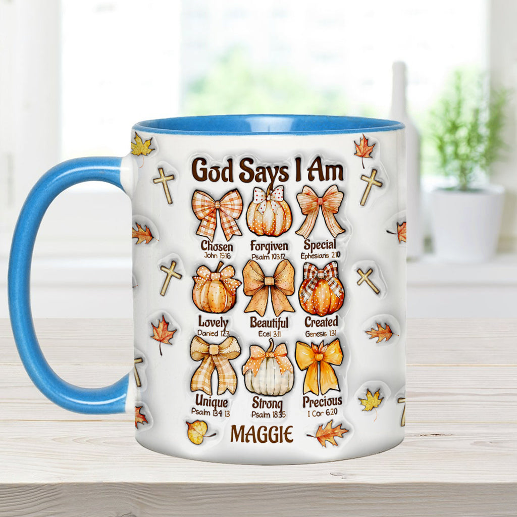 Dieu dit que je suis - Mug chrétien personnalisé