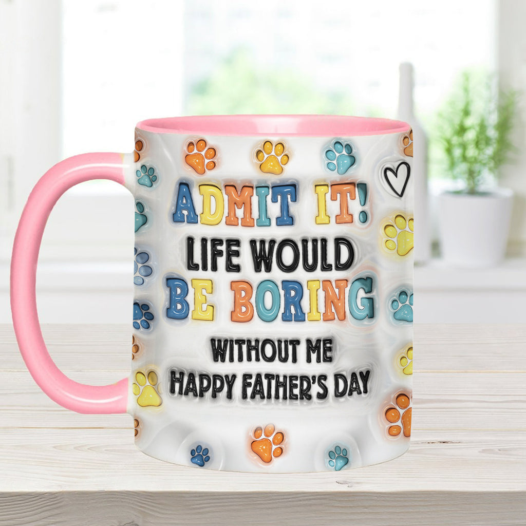 Bonne fête des pères ! Mug personnalisé avec motif chien