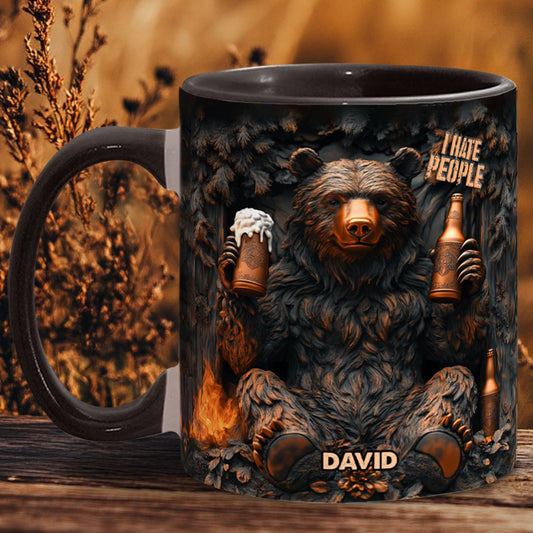 Je déteste les gens - Mug de camping personnalisé