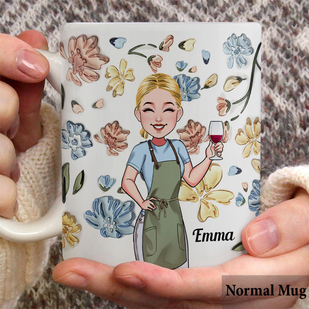 Au jardin je vais - Mug de jardinage personnalisé