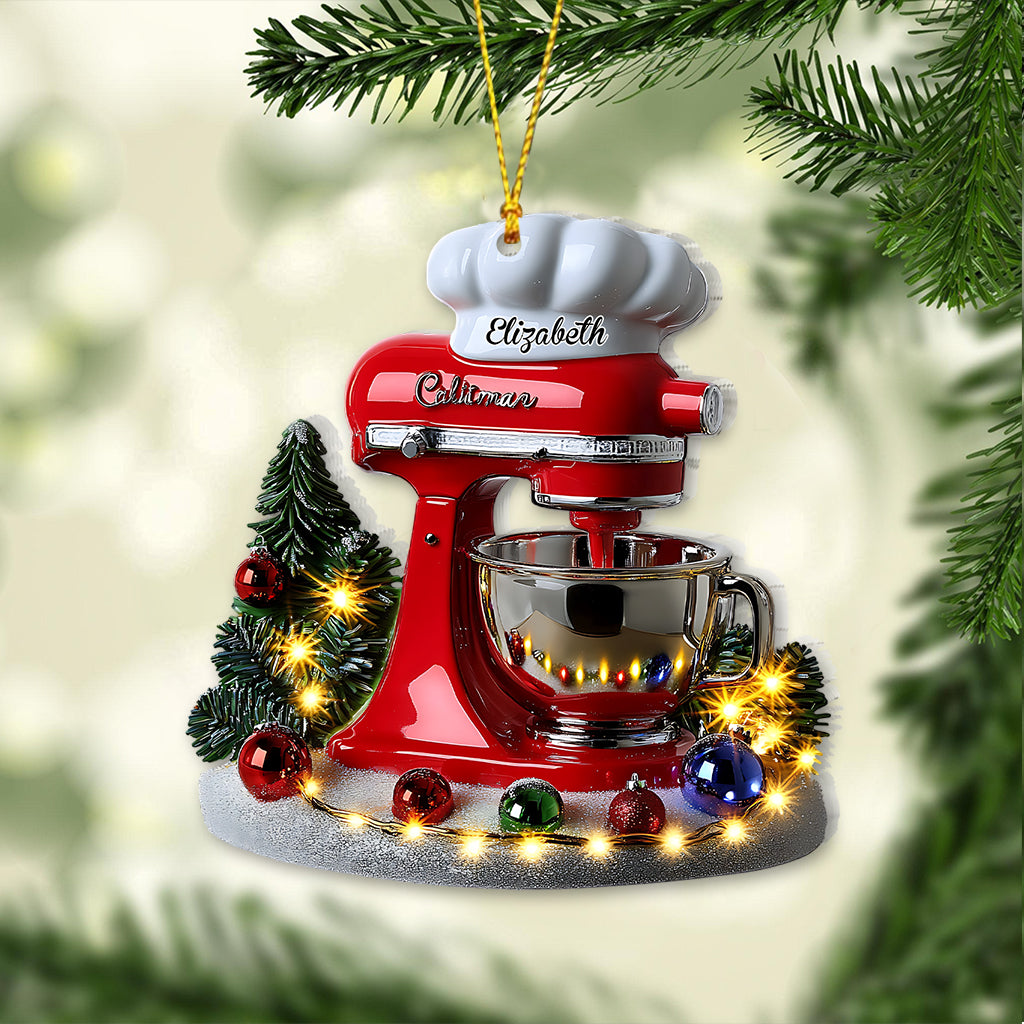 Love Baking, Christmas Stand Mixer - Personalized Baking Ornament