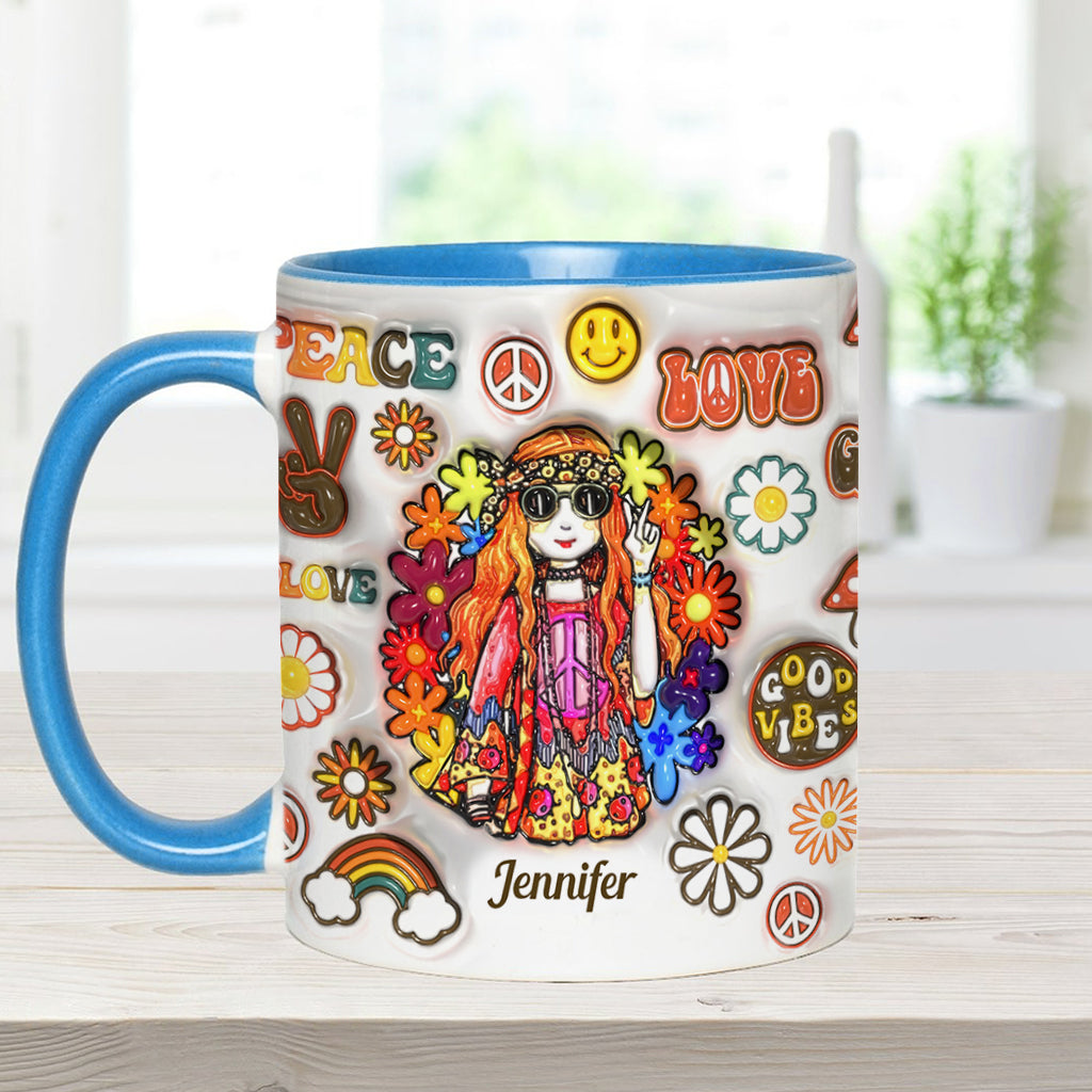 Les vieilles hippies ne meurent pas, elles se transforment en grand-mères folles - Mug personnalisé à l'esprit hippie