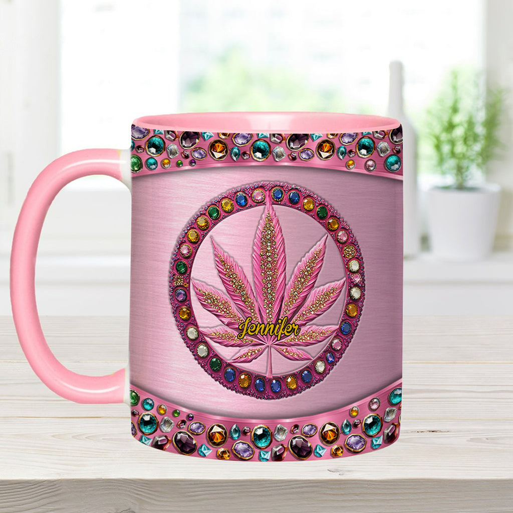 Mug personnalisé « Stoner Chick » avec motif cannabis
