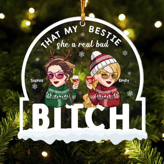 That's My Best Friend - Personalized Bestie Transparent Ornament