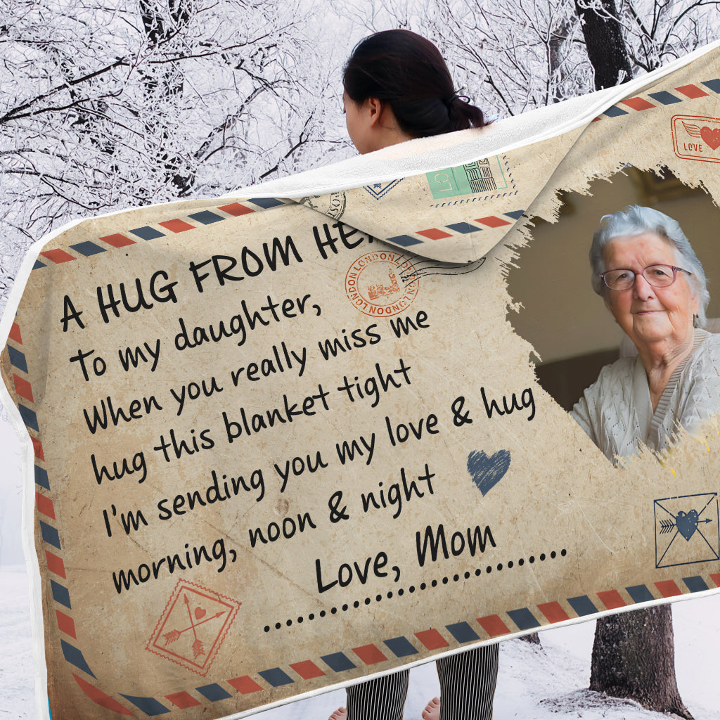 Un câlin du ciel - Couverture à capuche commémorative personnalisée