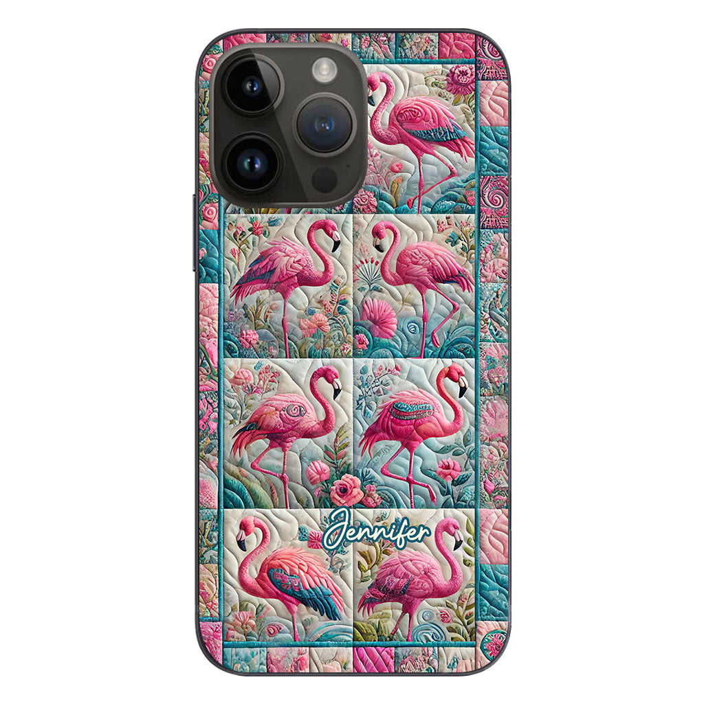 Coque de téléphone flamant rose vintage personnalisée