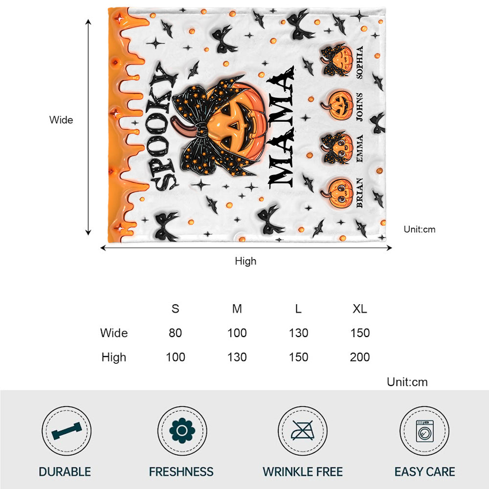 Spooky Mama Grandma Nana - Personalized Mother Blanket