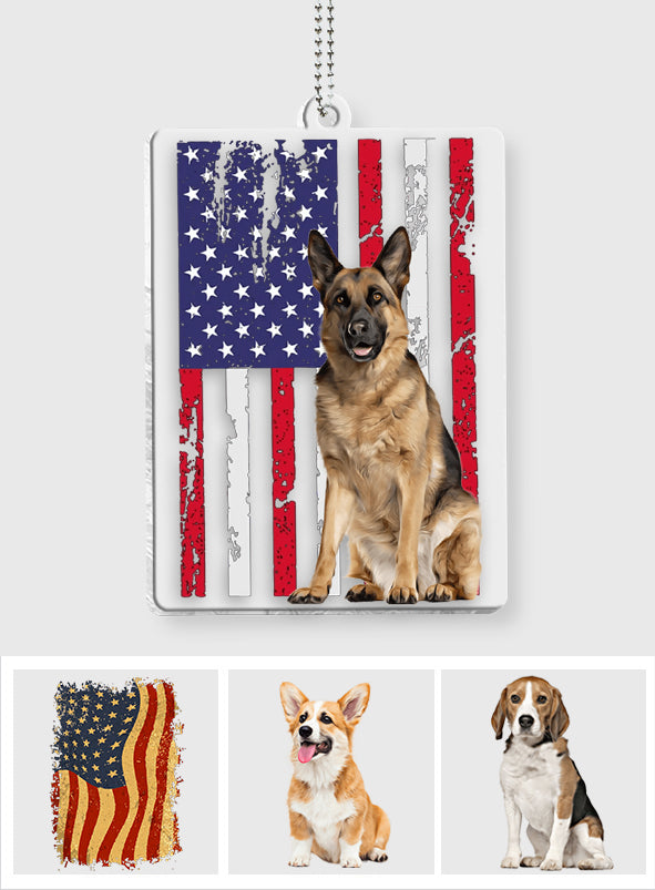 Puppy Flag - Personalized Dog Transparent Car Ornament