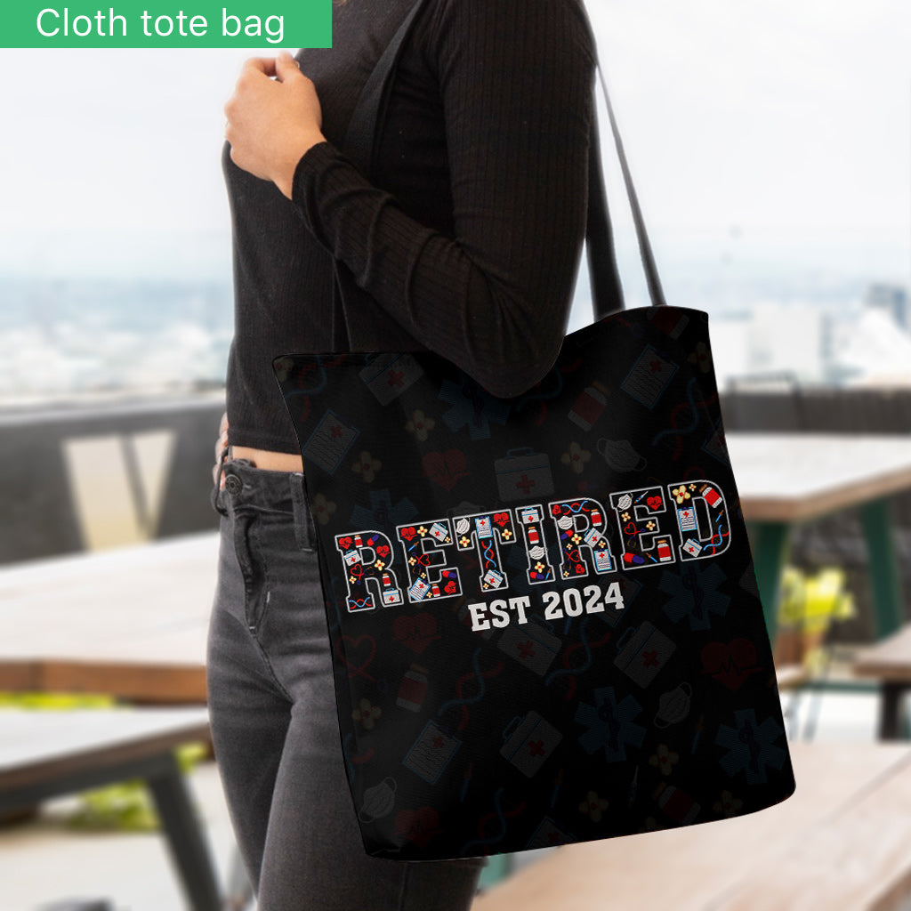 Infirmière retraitée depuis - Sac fourre-tout personnalisé pour infirmière