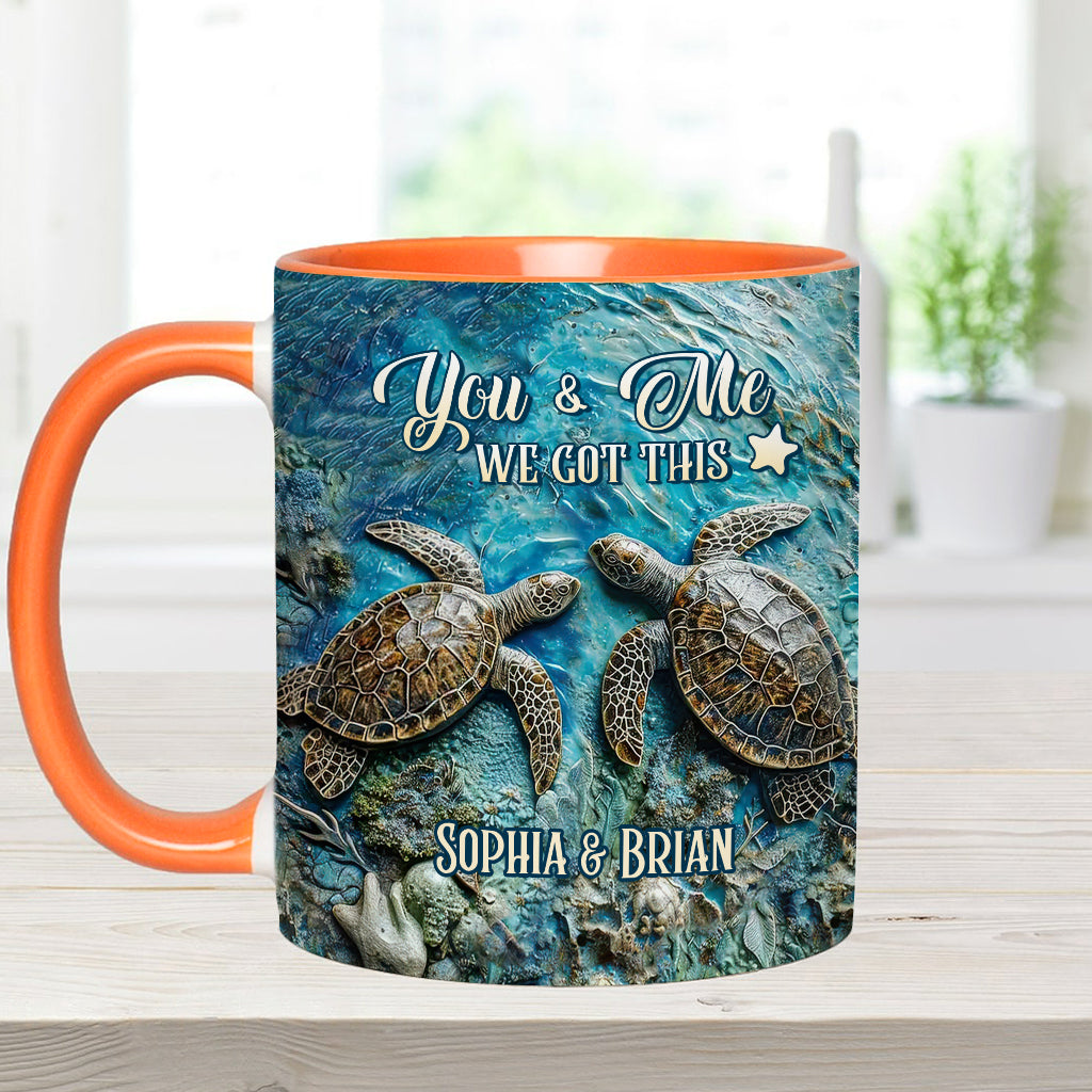 Toi, moi et la mer - Mug personnalisé pour couple
