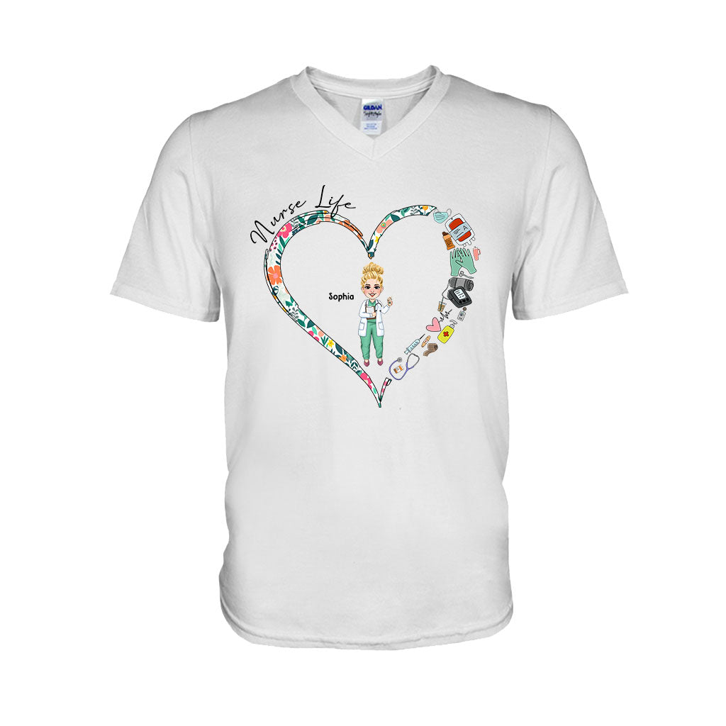 Vie d'infirmière - T-shirt et sweat à capuche personnalisés pour infirmières