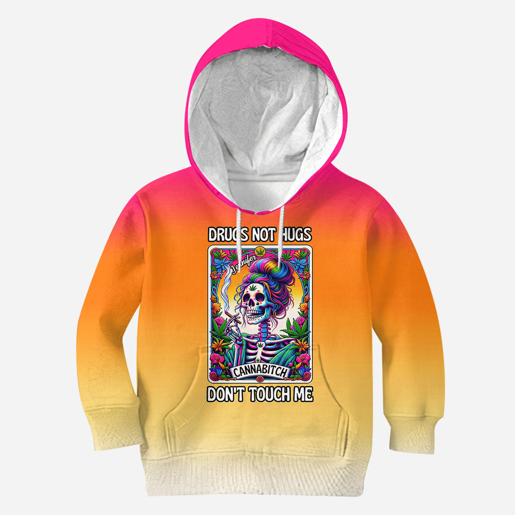 Cannab*tch - T-shirt personnalisé avec motif cannabis intégral