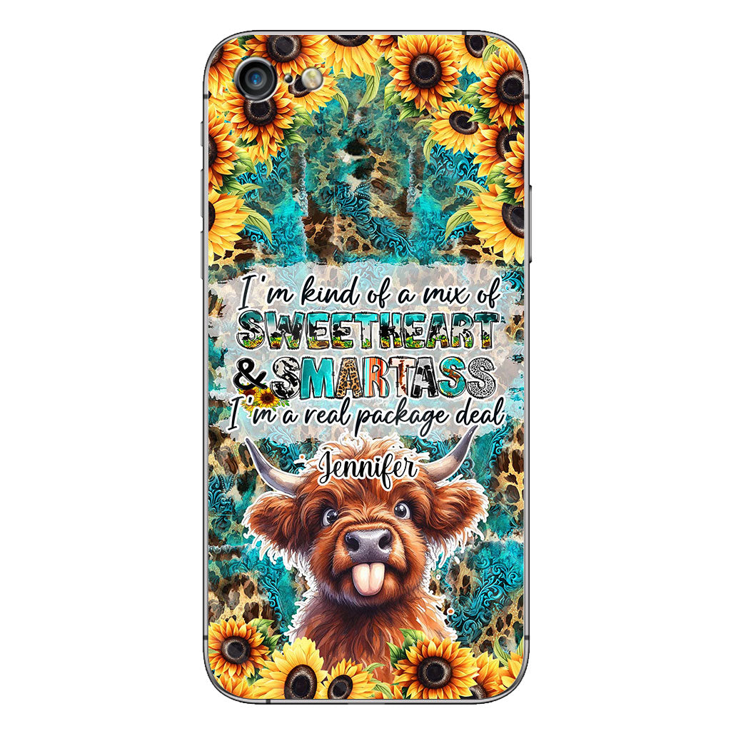 Sassy Highland Cow - Personalized Phone Case