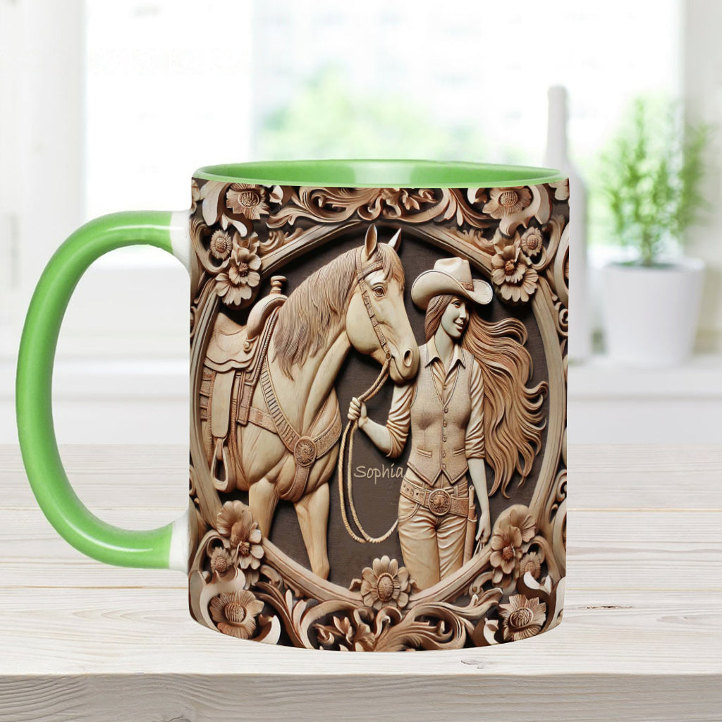 Mug personnalisé « Une fille et son cheval »