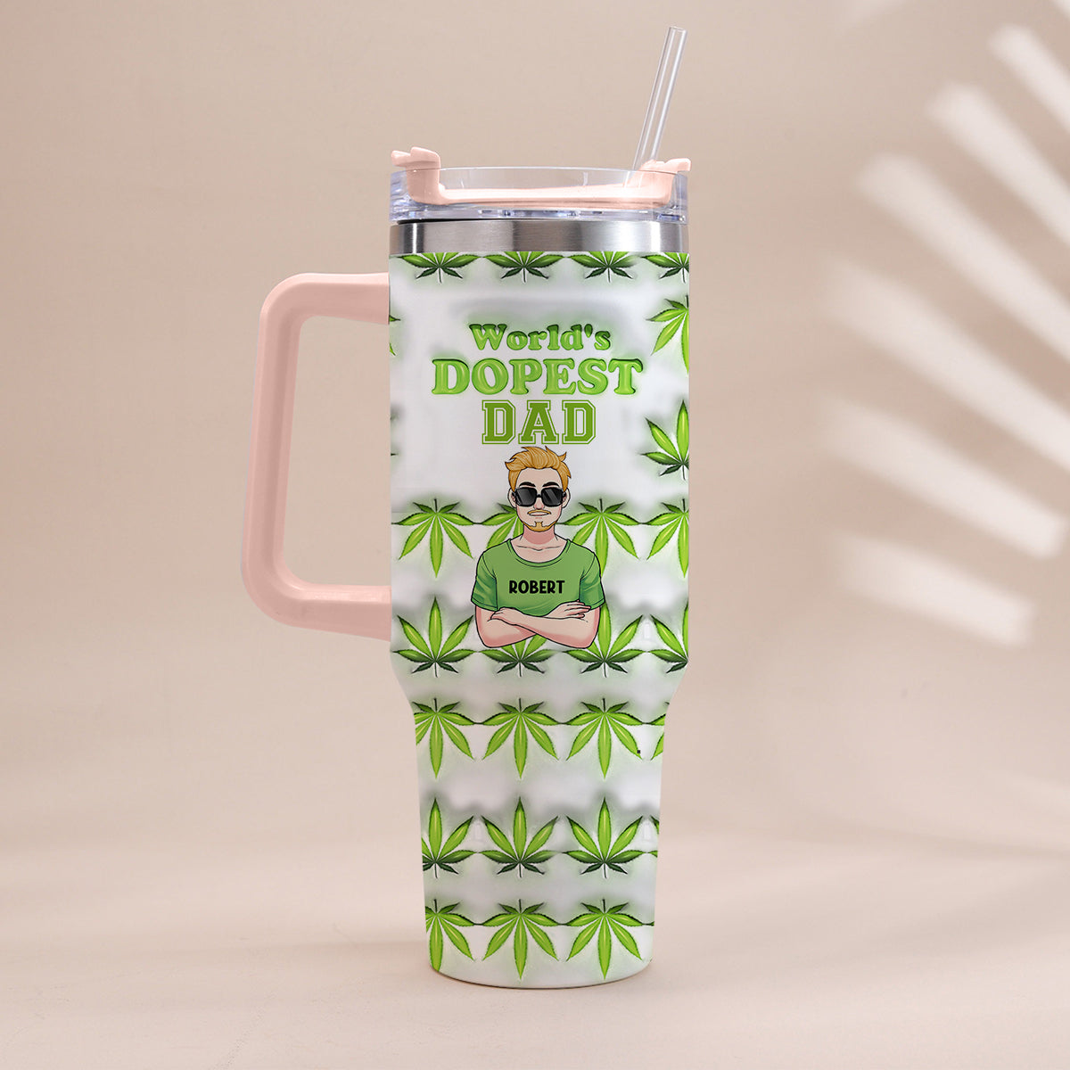 Le papa le plus cool du monde - Gobelet isotherme personnalisé avec anse