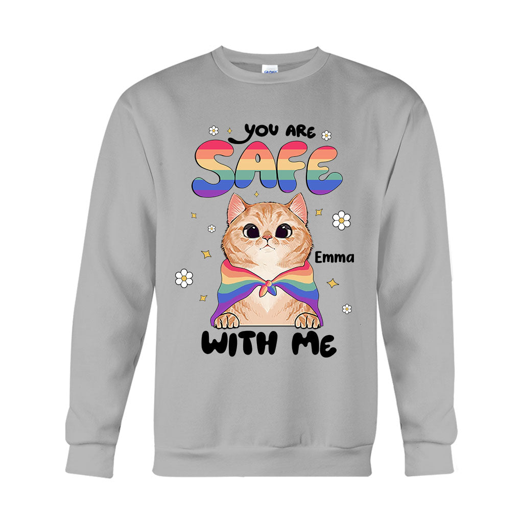 Tu es en sécurité - T-shirt et sweat à capuche personnalisés de soutien LGBT