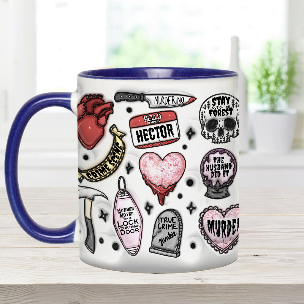 Mug personnalisé « Accro aux faits divers »