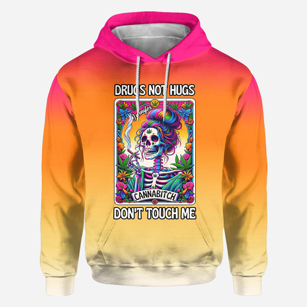 Cannab*tch - T-shirt personnalisé avec motif cannabis intégral