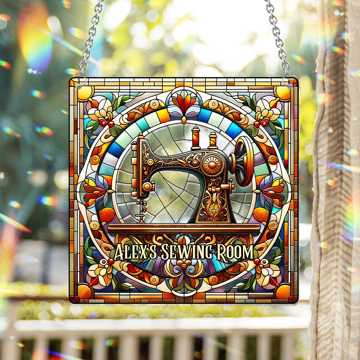 Ma salle de couture - Décoration attrape-soleil personnalisée à suspendre à la fenêtre 