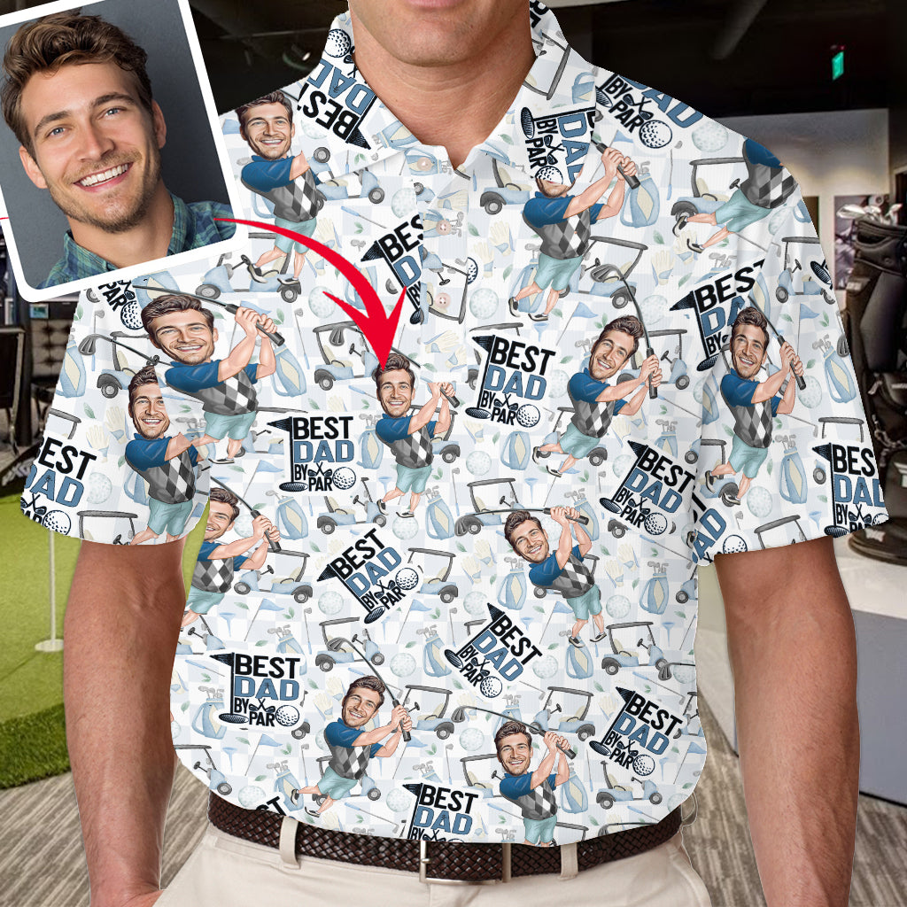 Meilleur papa selon le par - Polo de golf personnalisé