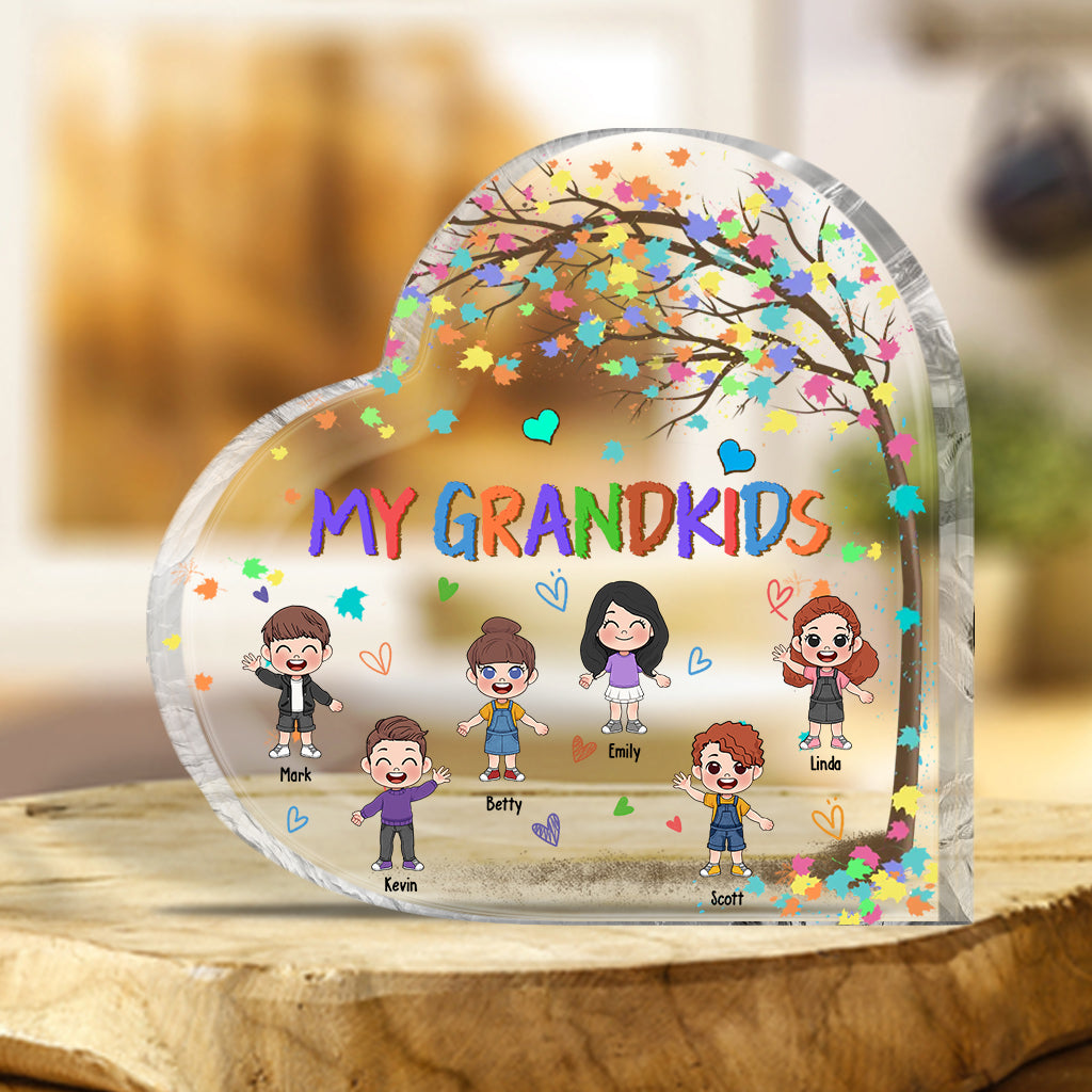 My Grandkids - Personalized Grandma Custom Shaped Acrylic Plaque