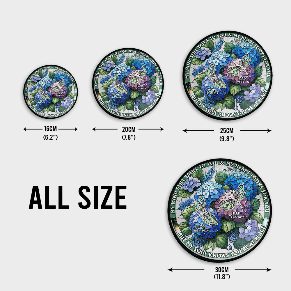 Mes pensées te parlent encore - Attrape-soleil commémoratif personnalisé en vitrail