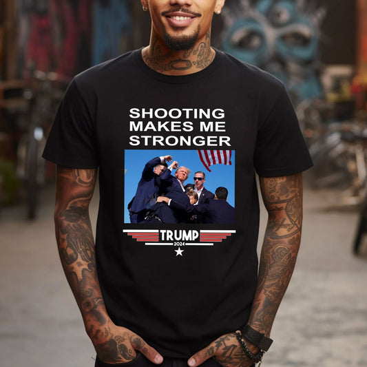 T-shirt « Faire des tirs me rend plus fort » pour l’élection présidentielle de 2024