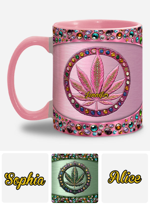 Mug personnalisé « Stoner Chick » avec motif cannabis