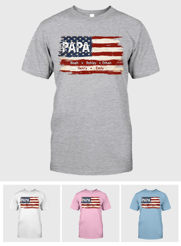 La vie de papa pour le 4 juillet - T-shirt et sweat à capuche personnalisés pour papa