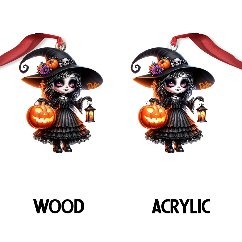 Little Witch - Personalized Witch Custom Shaped Ornament