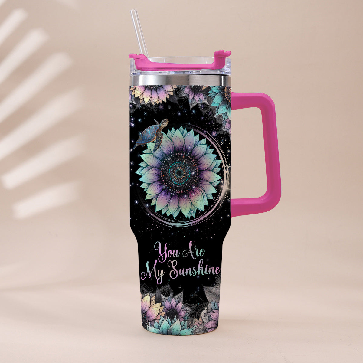 Tu es mon rayon de soleil - Gobelet personnalisé tortue avec anse