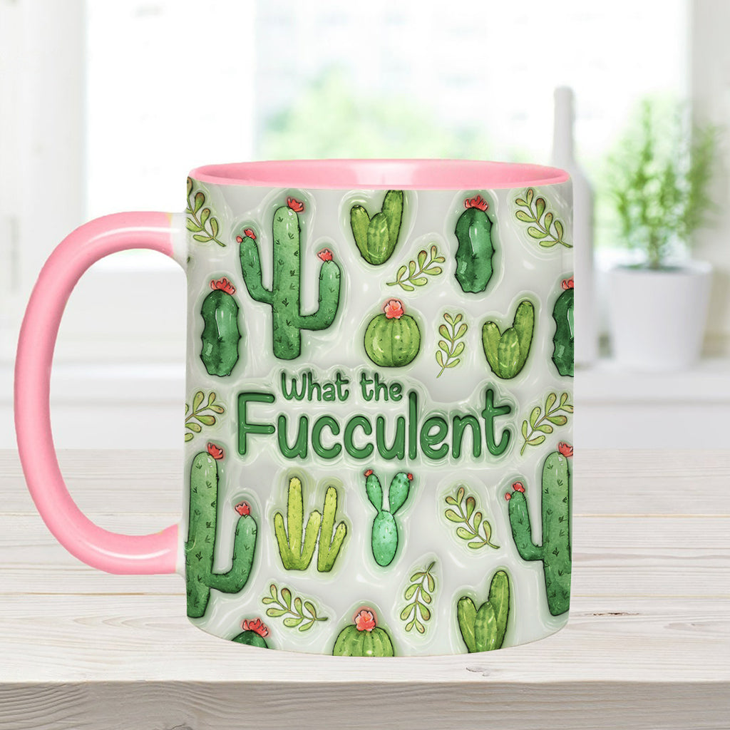 Plantes succulentes et succulentes - Mug personnalisé avec motif cactus