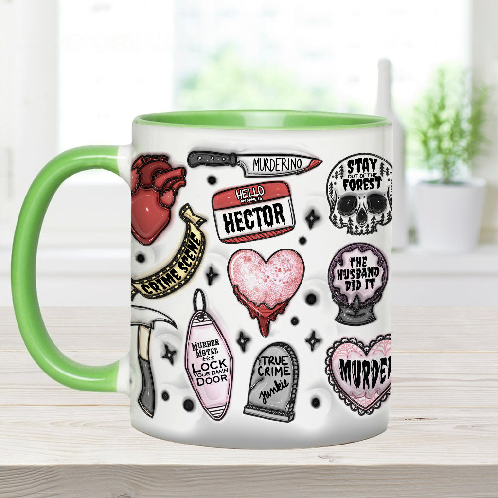 Mug personnalisé « Accro aux faits divers »