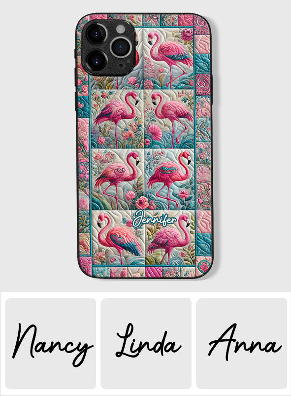 Coque de téléphone flamant rose vintage personnalisée