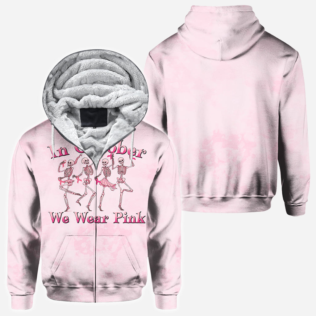 En octobre, on porte du rose - T-shirt personnalisé intégral pour la sensibilisation au cancer du sein