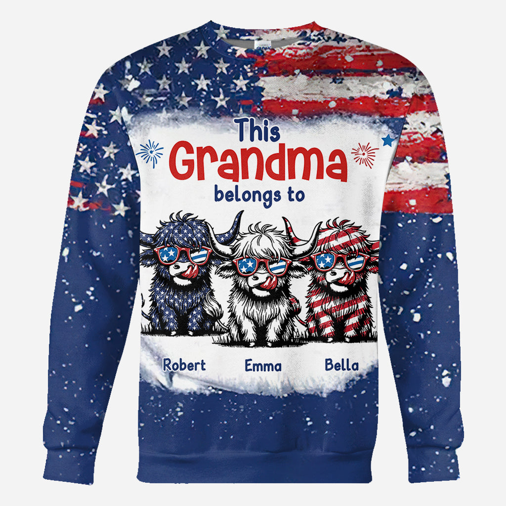 Cette grand-mère appartient à ces adorables petits bouts de chou - T-shirt personnalisé intégral