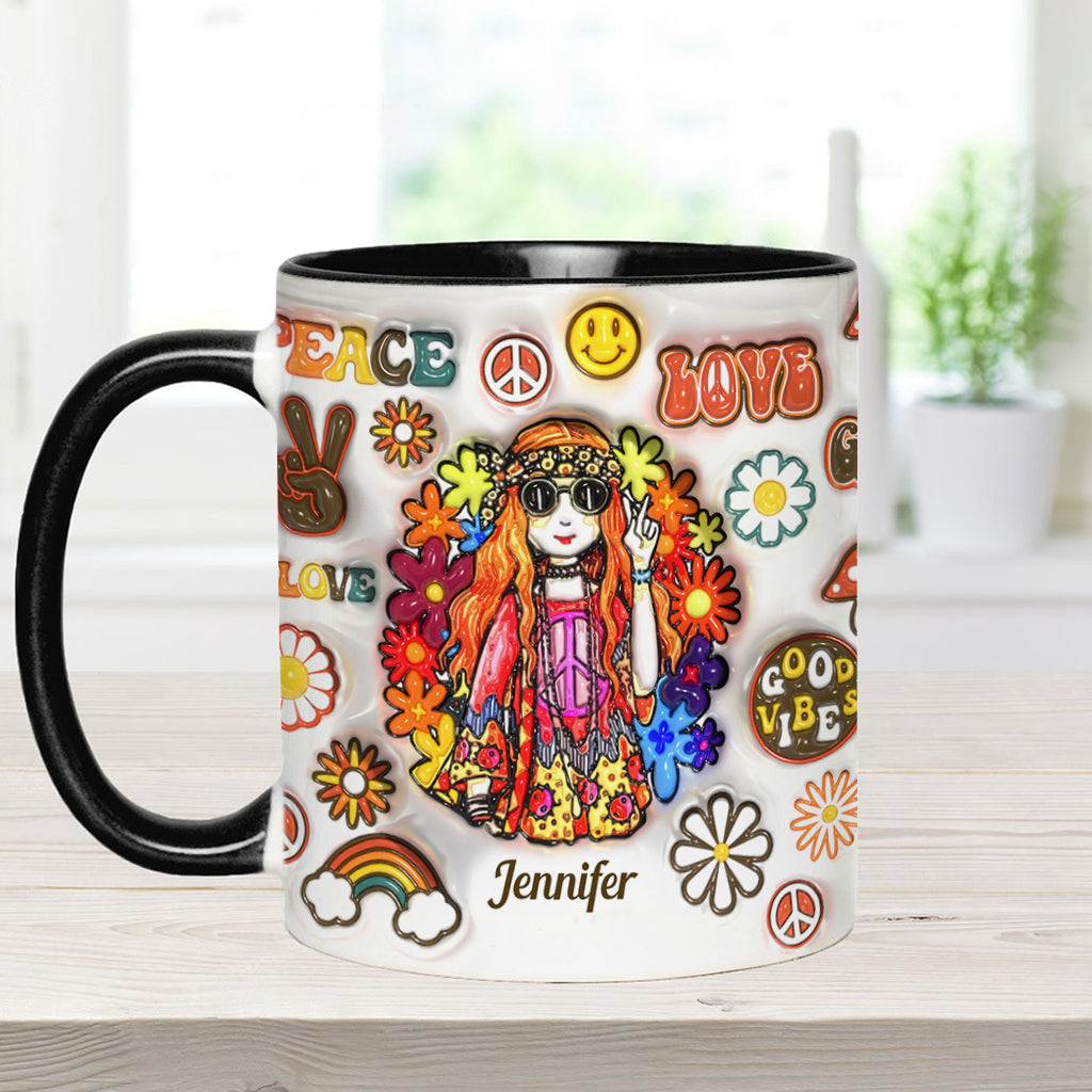 Les vieilles hippies ne meurent pas, elles se transforment en grand-mères folles - Mug personnalisé à l'esprit hippie