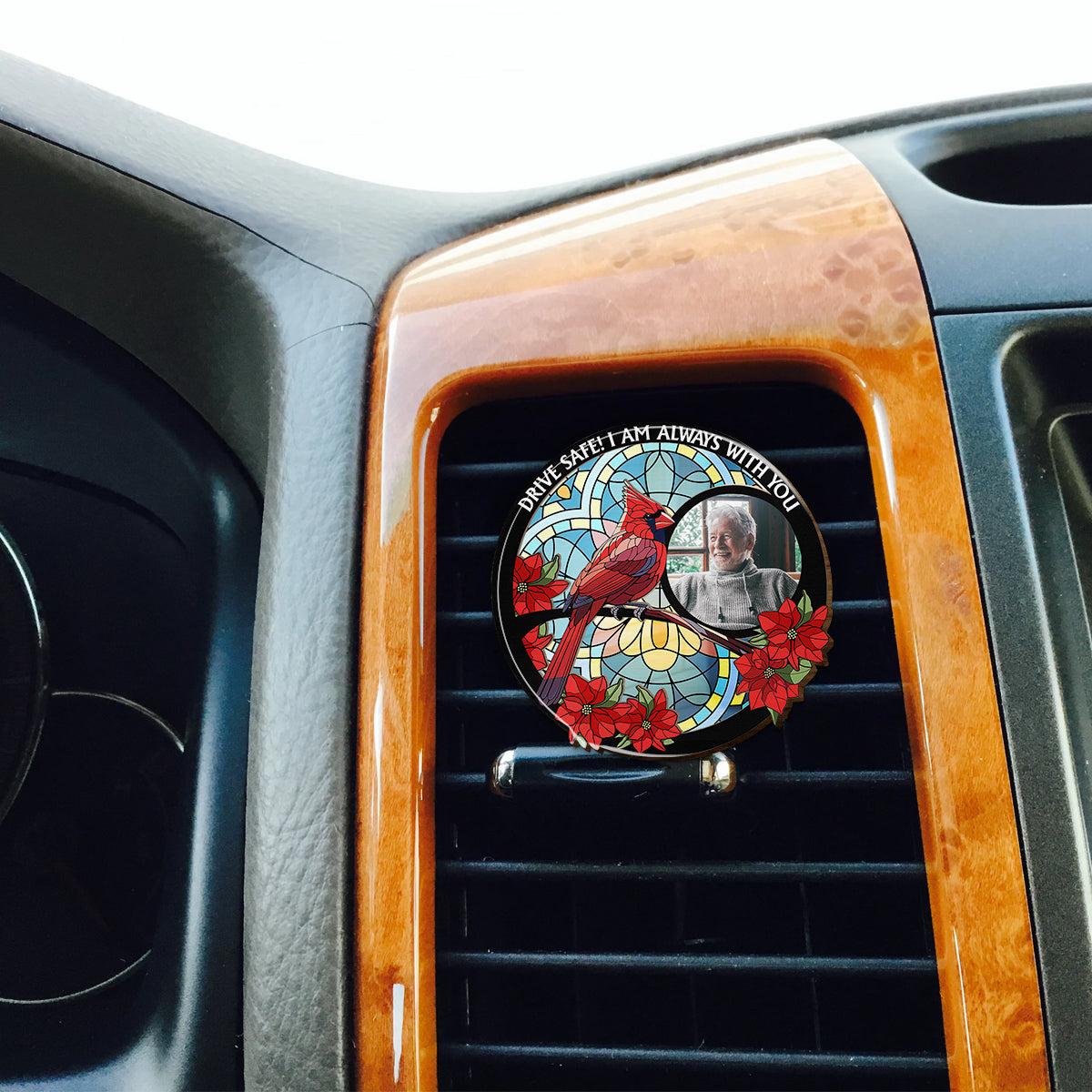 Conduis prudemment, je suis toujours avec toi - Clip de pare-soleil de voiture personnalisé en forme de mémorial