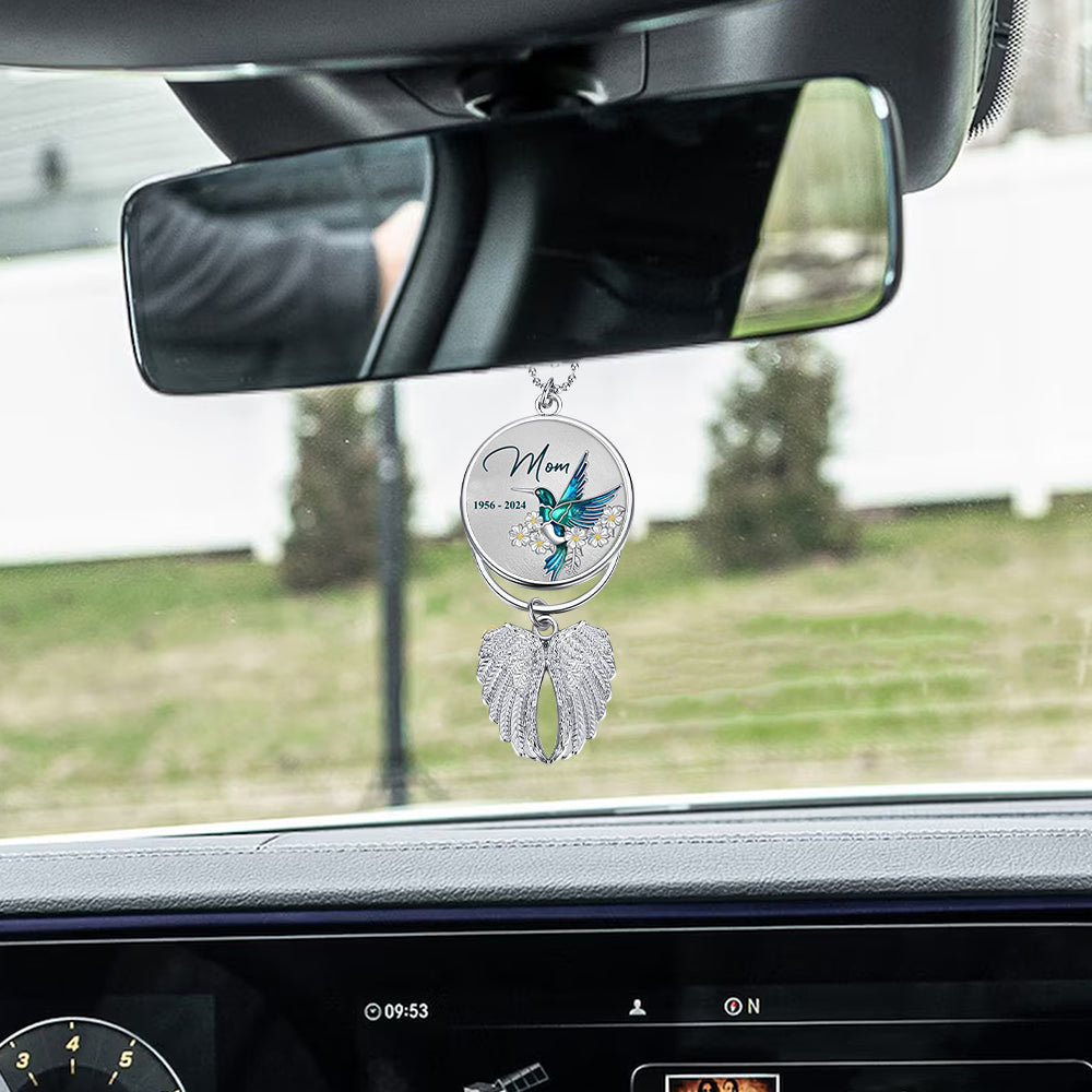 À jamais dans mon cœur - Ornement commémoratif personnalisé en forme d'ailes