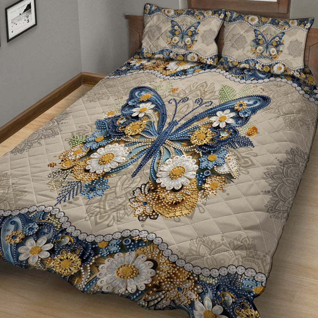 Beautiful Butterfly - Personalized Butterfly Quilt Set