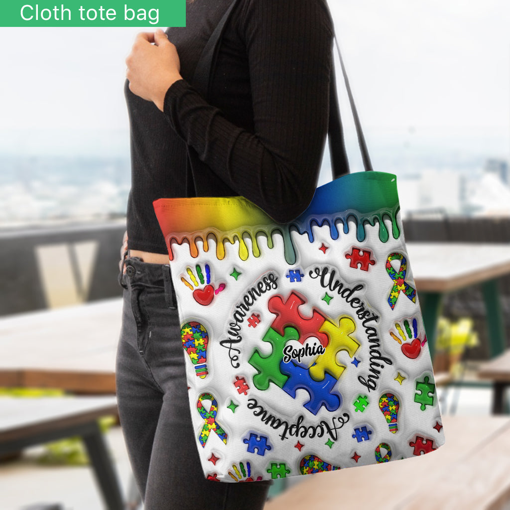 Autism Awareness - Personalized Autism Awareness Tote Bag