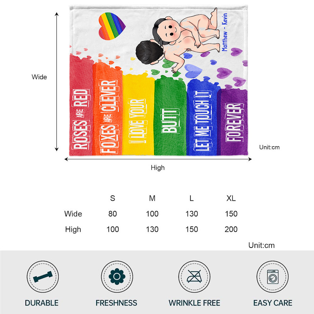 J'aime tes fesses - Couverture de soutien LGBT personnalisée