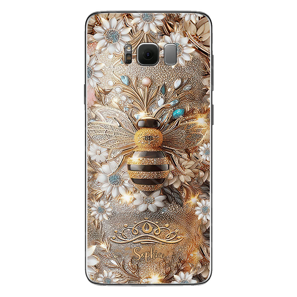 Coque de téléphone transparente personnalisée Queen Bee - Abeille