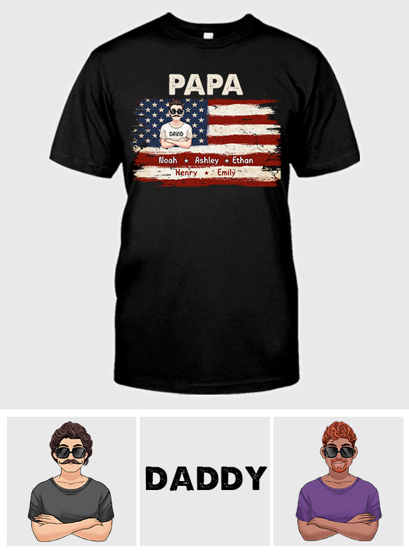La vie de papa pour le 4 juillet - T-shirt et sweat à capuche personnalisés pour papa