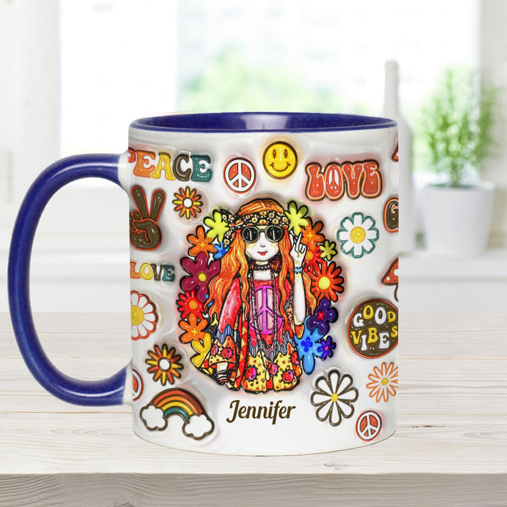 Les vieilles hippies ne meurent pas, elles se transforment en grand-mères folles - Mug personnalisé à l'esprit hippie