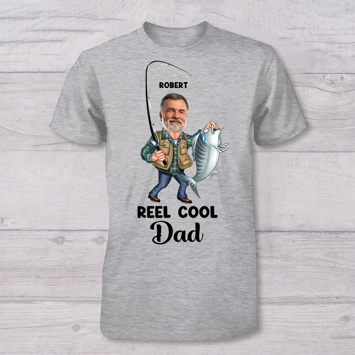Papa cool - T-shirt de pêche personnalisé et body bébé