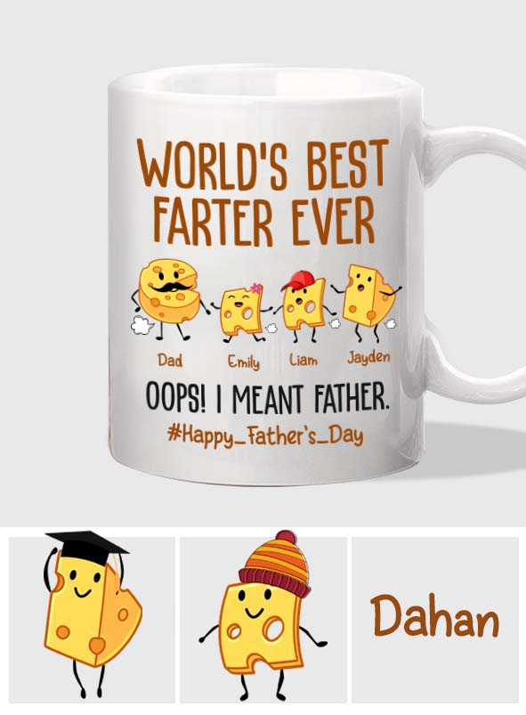 Mug humoristique « Meilleur péteur du monde » personnalisé pour papa
