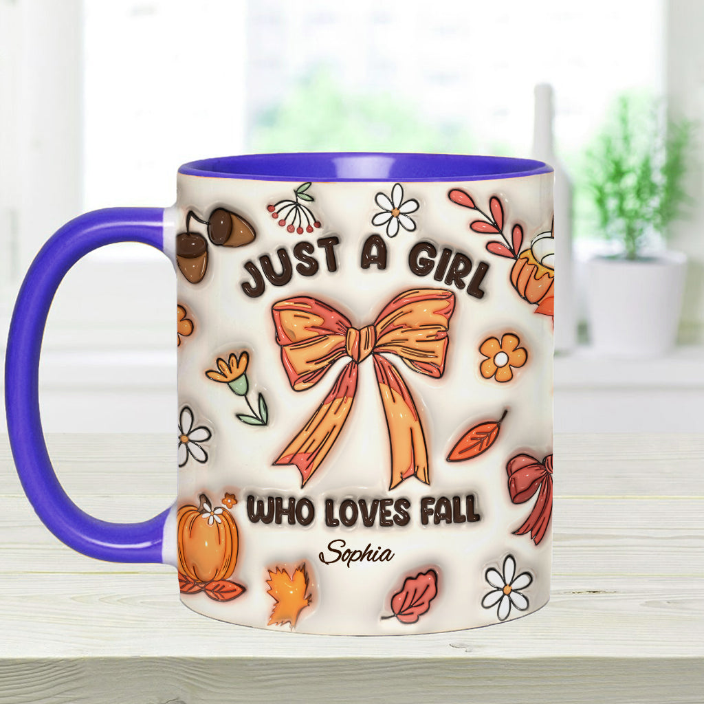 Mug personnalisé « Juste une fille qui adore l’automne »