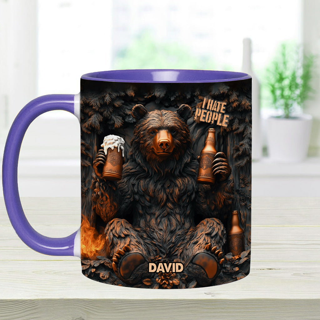 Je déteste les gens - Mug de camping personnalisé
