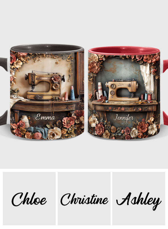 Mug personnalisé « Magnifique machine à coudre »